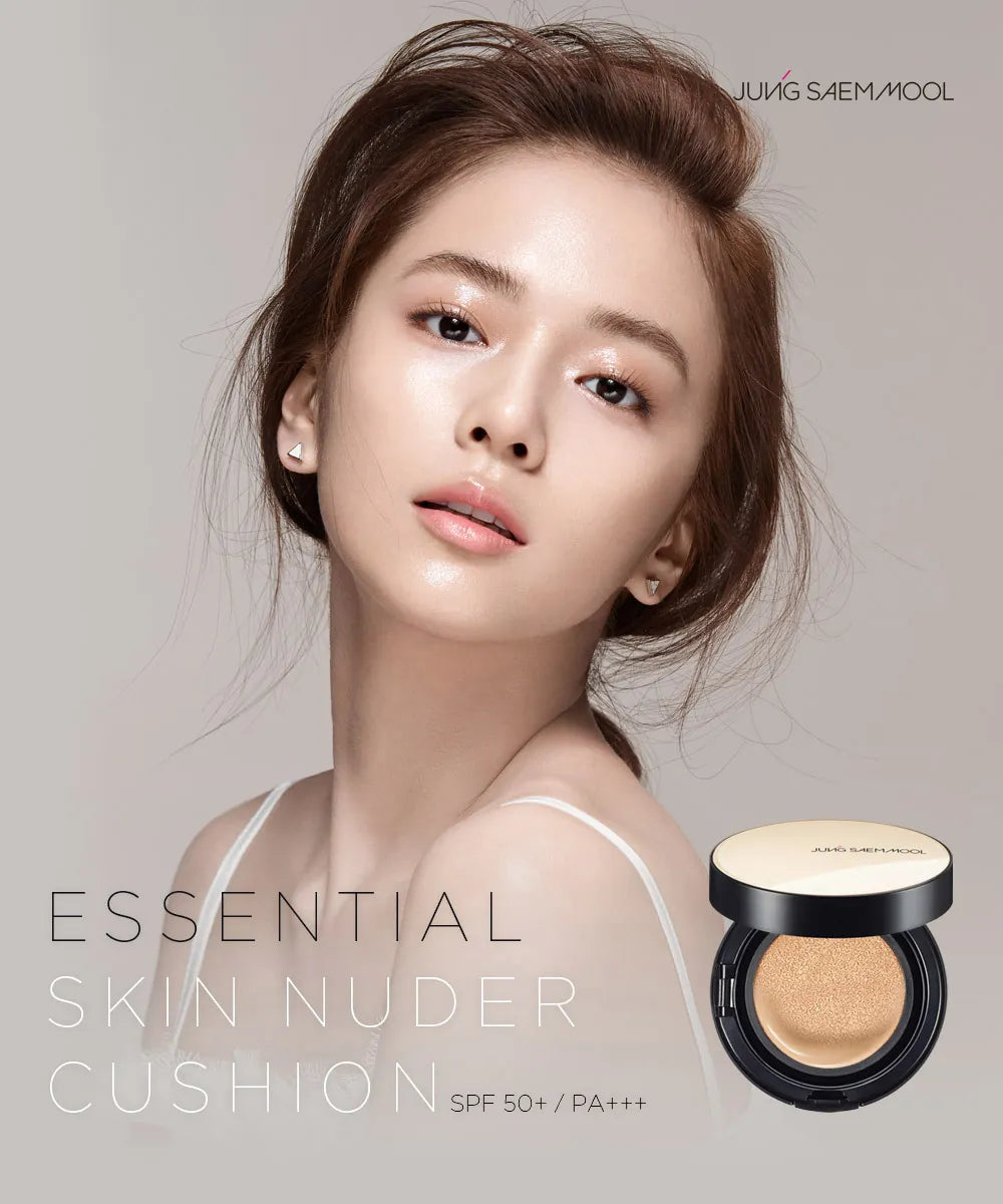 JUNG SAEM MOOL Essential Skin Nuder Cushion 持久遮瑕保濕裸妝氣墊｜韓國票選NO.1底妝產品｜Netflix《單身即地獄》女嘉賓人手一盒同款