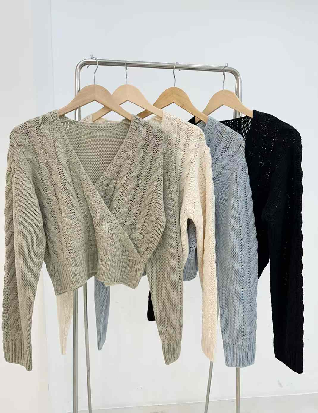 Cable Knit Wrap Jumper