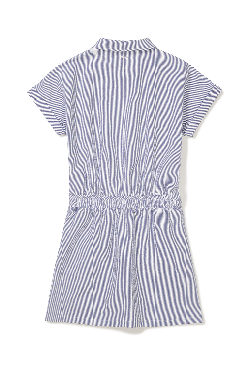 Clove Seersucker Polo Dress (Blue)