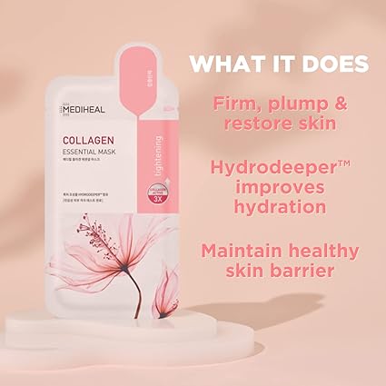 Mediheal Collagen Essential Mask 3X膠原蛋白彈力緊緻抗老精華面膜｜減淡皺紋功能