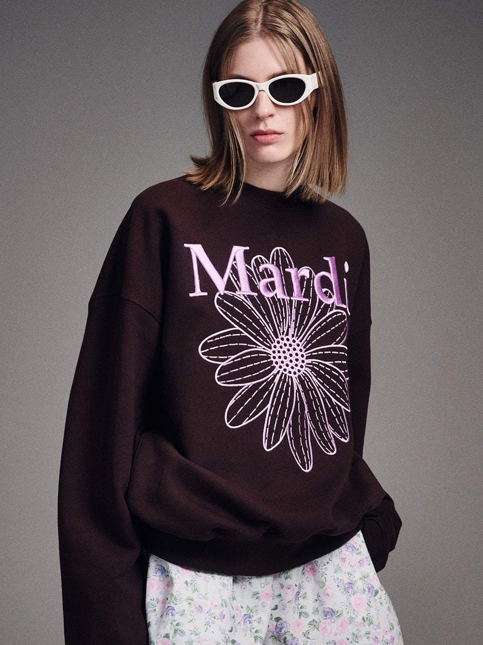 Mardi Mercredi Flowermardi Sweatshirt Needlework