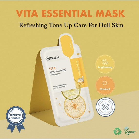 Mediheal Vita Essential Mask 3X活性維C提亮美白保濕面膜