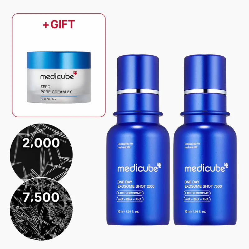 Medicube ZERO微針2件套裝（2,000ppm+7,500ppm+贈品）