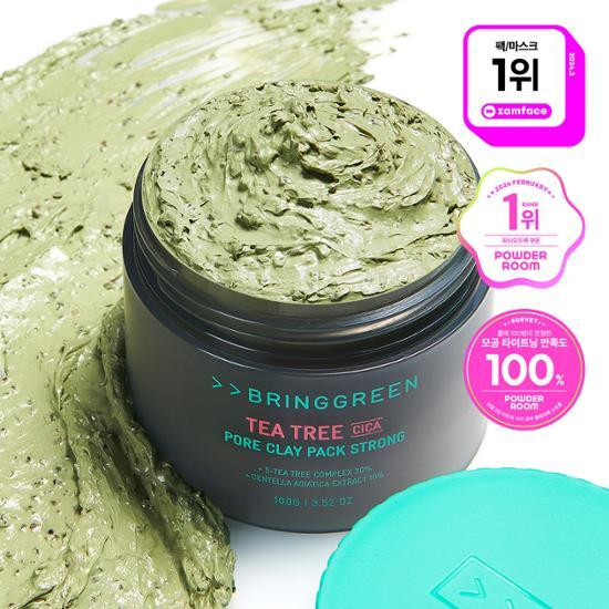 BringGreen Tea Tree Cica Pore Clay Pack Strong 茶樹竹炭深層清潔面膜