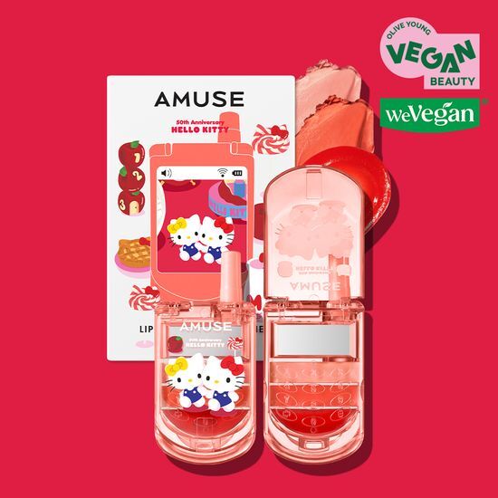 【限量】Amuse x Hello Kitty 掀蓋式手機三色唇頰霜｜一開賣就售罄｜COMEBACK 款