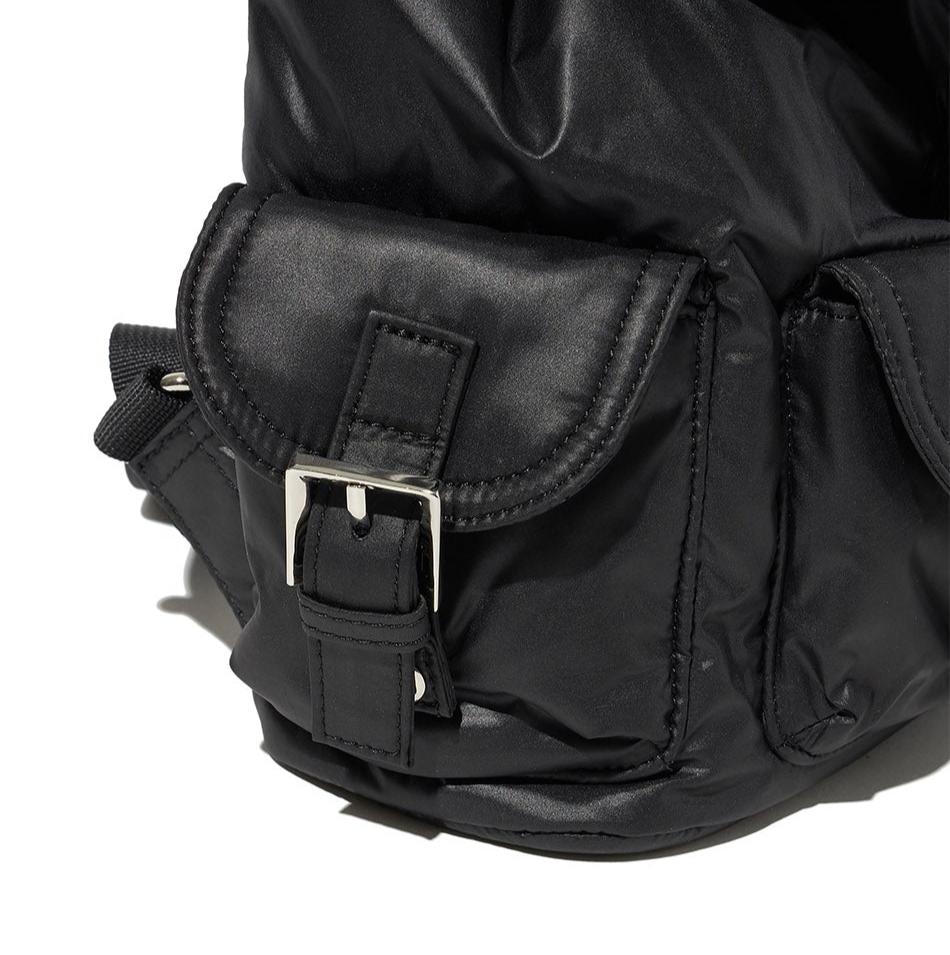 LOTSYOU Nostalgia Chubby Shearling Backpack Black