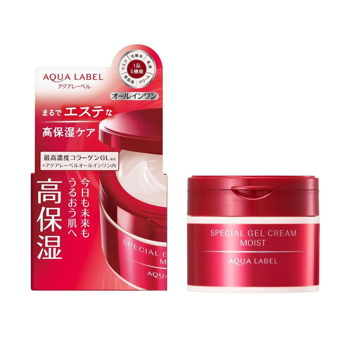 日本 Shiseido Aqualabel 資生堂水之印全效5合1面霜90克