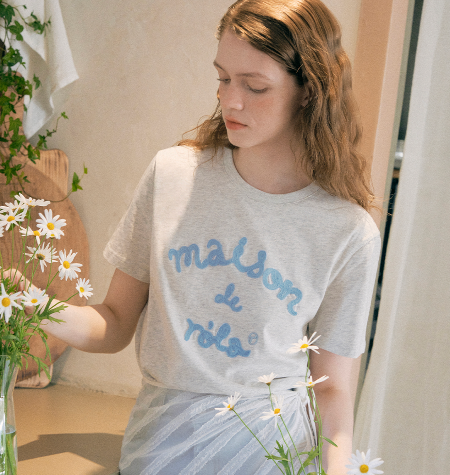 ROLA ROLA MAISON DE ROLA EMBROIDERY T-SHIRT 4 COLOR #WONYOUNG同款