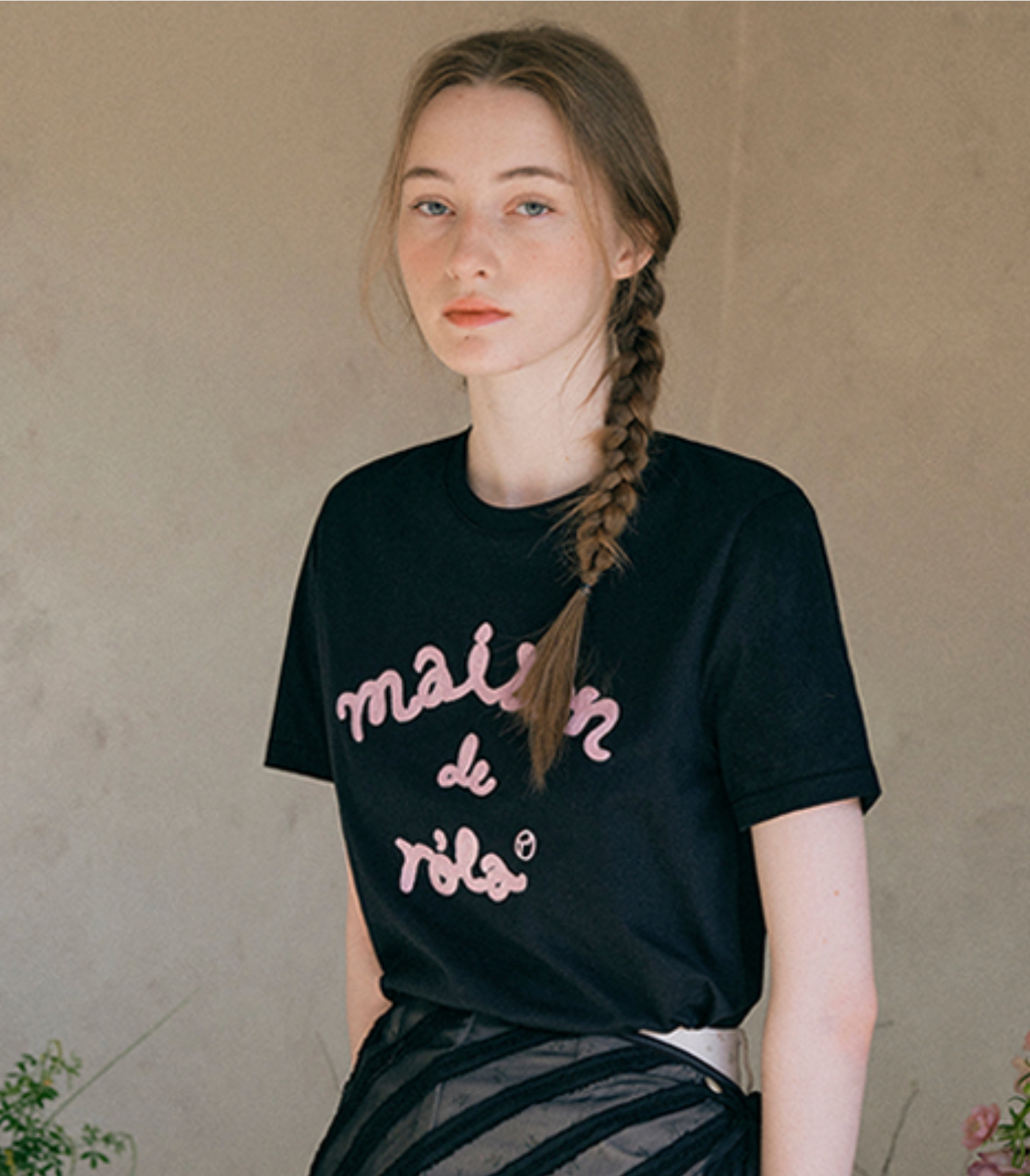 ROLA ROLA MAISON DE ROLA EMBROIDERY T-SHIRT 4 COLOR #WONYOUNG同款