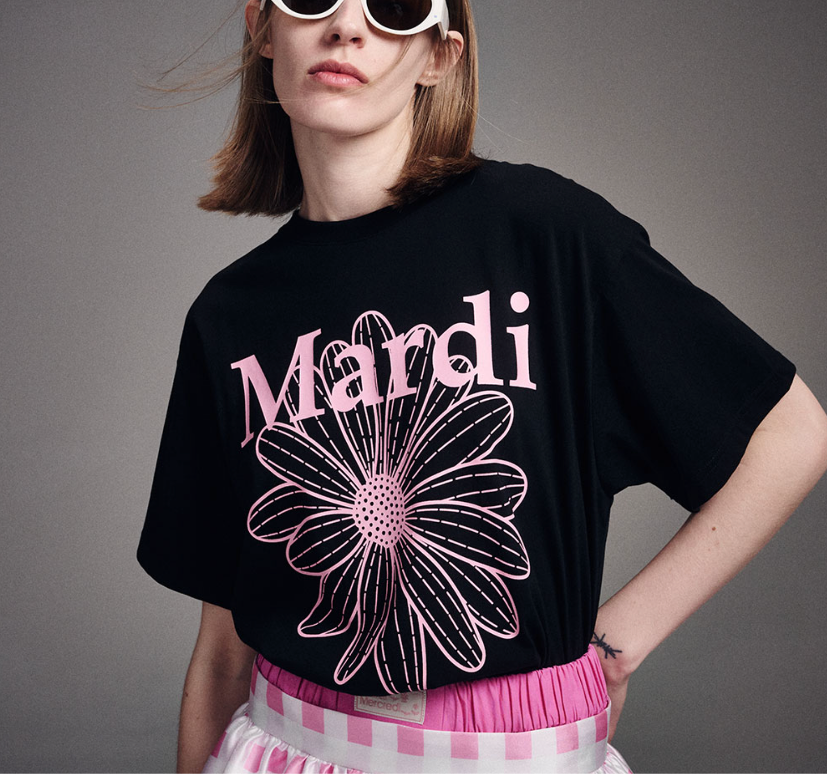 Mardi Mercredi FlowerMardi Tshirt