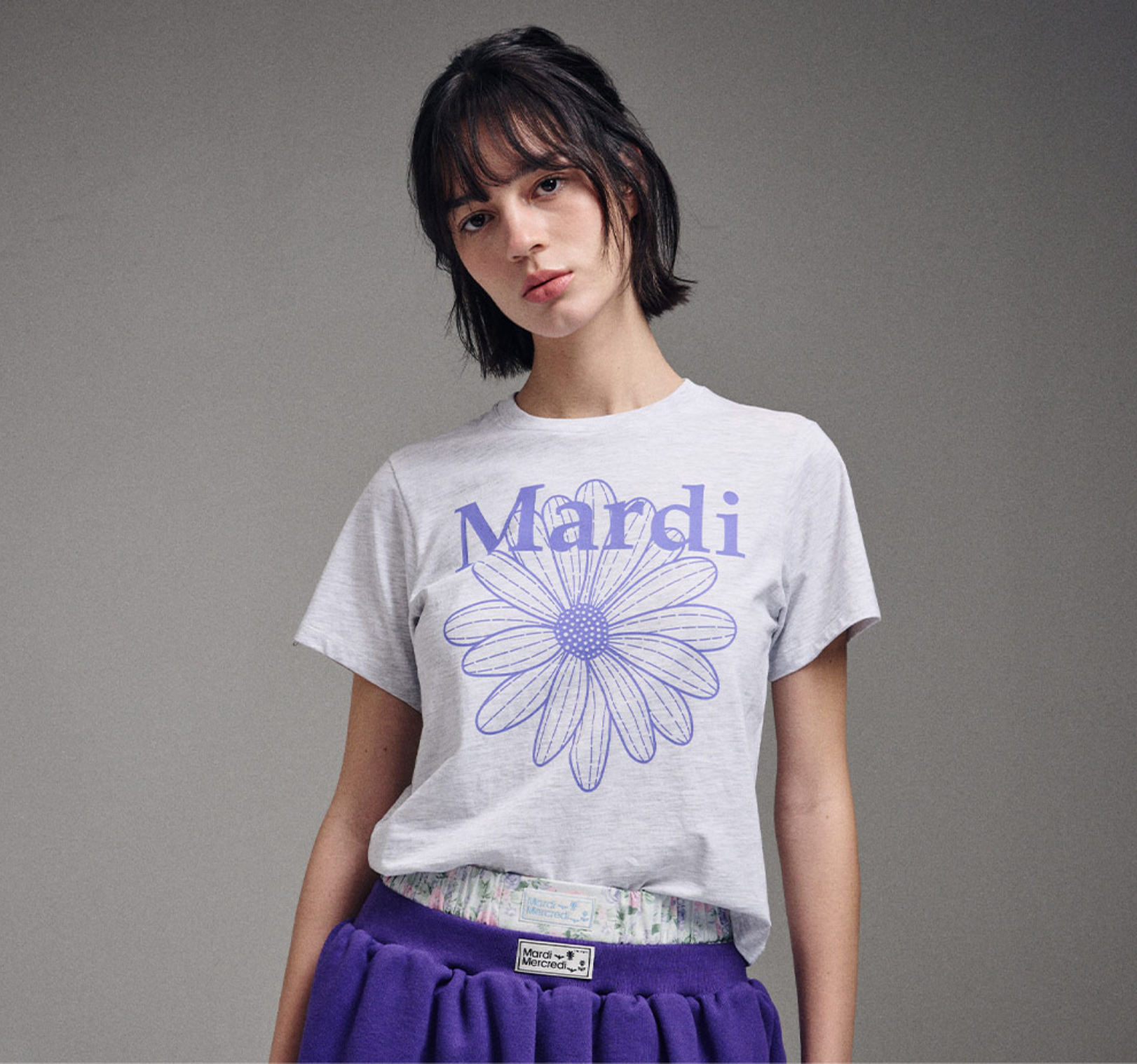 Mardi Mercredi FlowerMardi Slim Tshirt