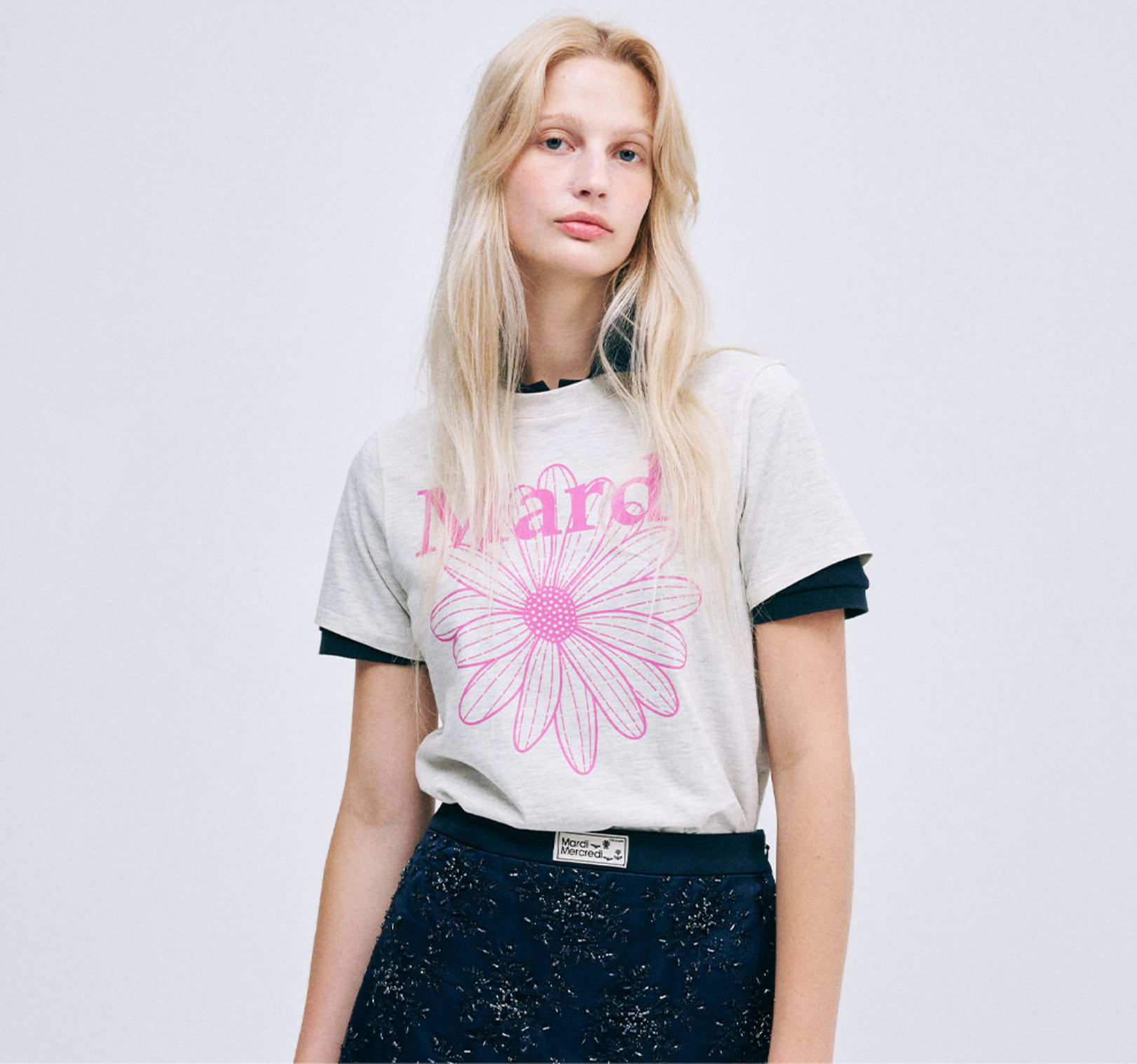 Mardi Mercredi FlowerMardi Slim Tshirt