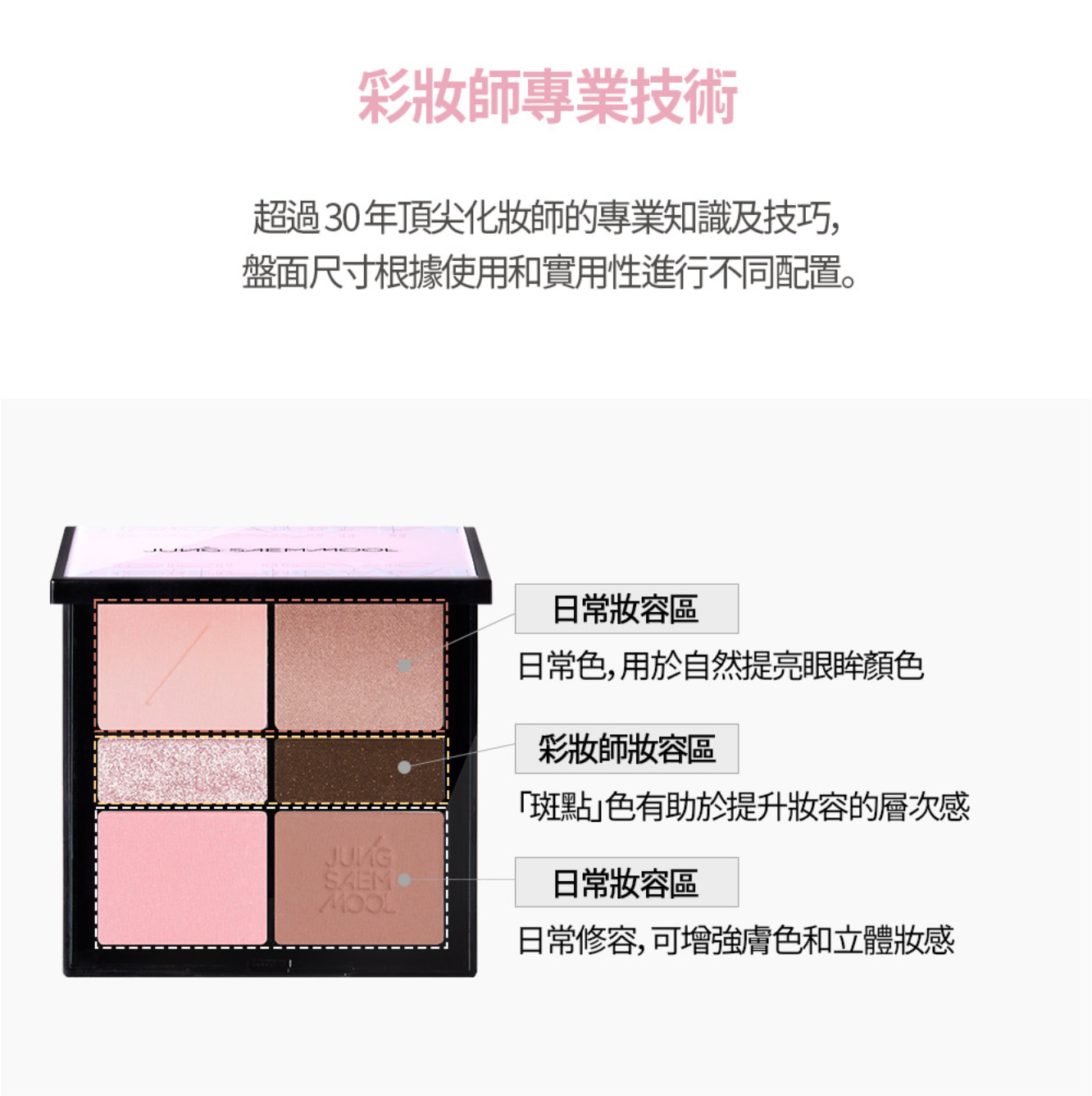 JUNG SAEM MOOL Beauty Artist Eye Palette專業六色眼影盤