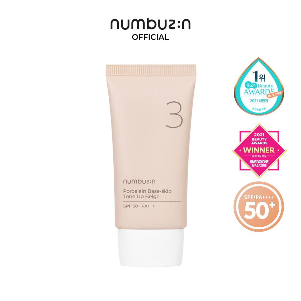 numbuzin 3號防曬X提亮X陶瓷肌素顏霜 SPF50+ PA++++