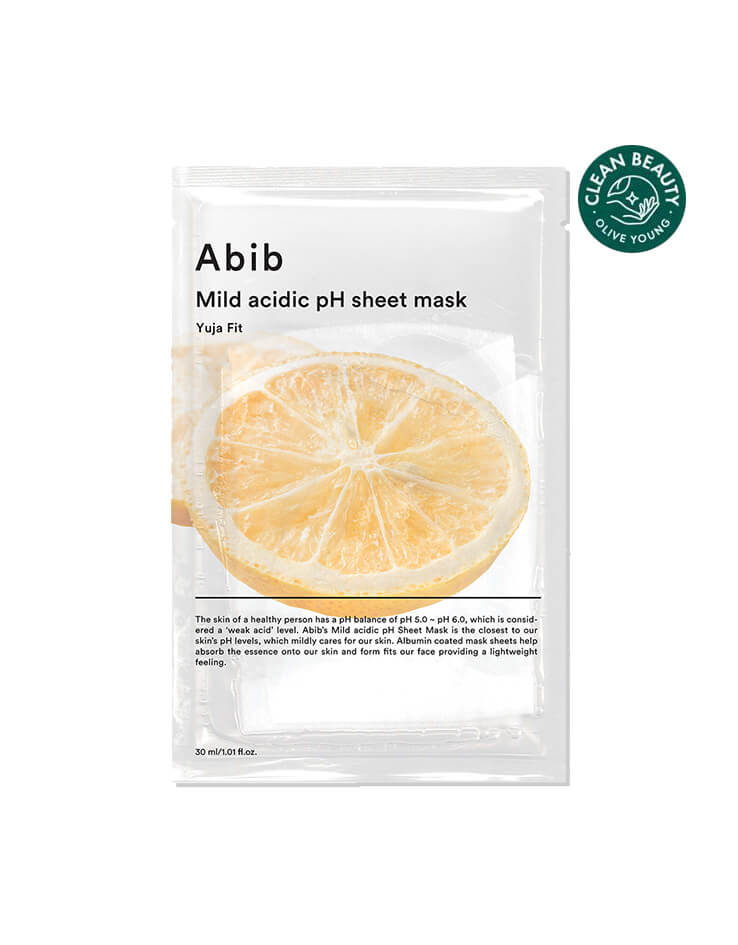 Abib Mild Acidic PH Sheet Mask Yuja Fit 弱酸性清爽美白抗氧VC柚子面膜