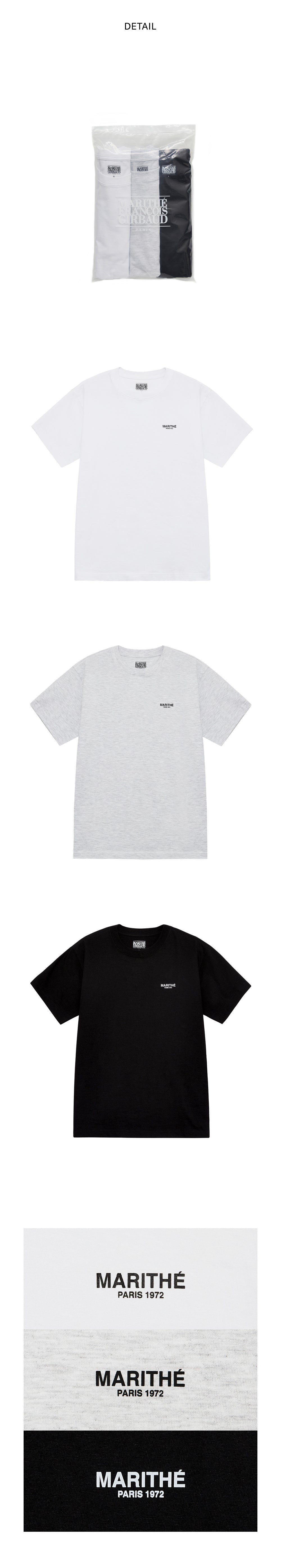 MARITHÉ FRANÇOIS GIRBAUD 品牌 LOGO t-shirt 3件裝