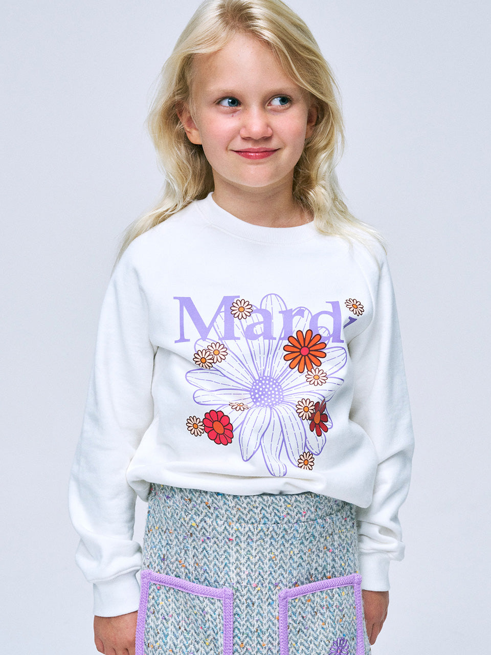 Mardi Mercredi Kids Flowermardi Blossom Sweatshirt