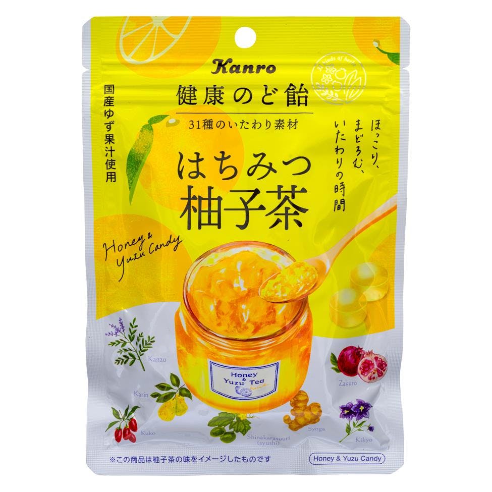 Kanro Kenko Cough Drop (Honey Yuzu Tea) 80g