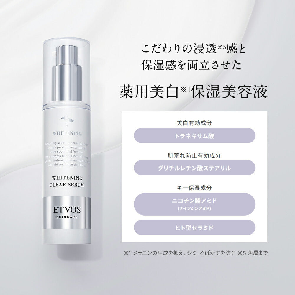 ETOVOS Whitening Clear Serum 美白淨透精華 50ml