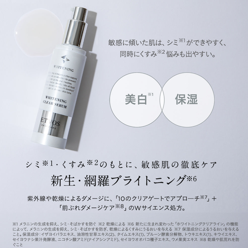 ETOVOS Whitening Clear Serum 美白淨透精華 50ml